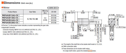 PKP243D15A2-CS20 - Dimensions