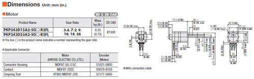 PKP243D15A2-SG18-R2FL - Dimensions