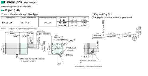 2IK6UA-100A - Dimensions