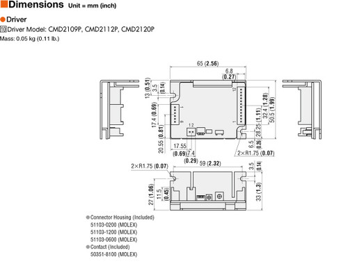 CMD2120P - Dimensions