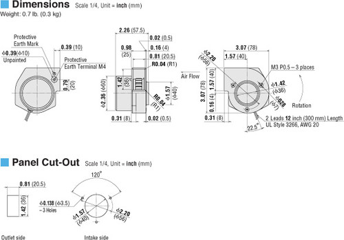 MB520-B - Dimensions