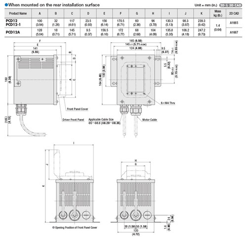 PCD12-1 - Dimensions