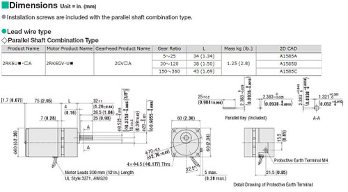 2RK6UC-360A - Dimensions