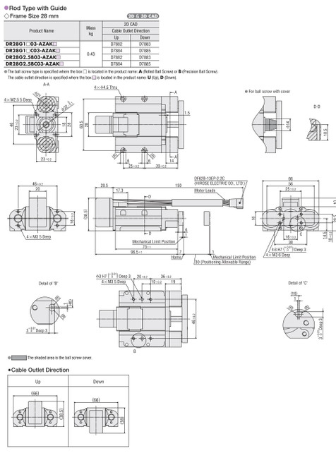 DR28G1A03-AZAKD - Dimensions