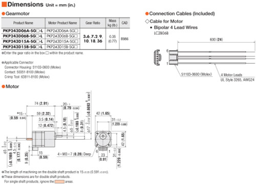 PKP243D06A-SG3.6-L - Dimensions