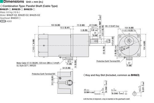 BHI62F-3.6 - Dimensions