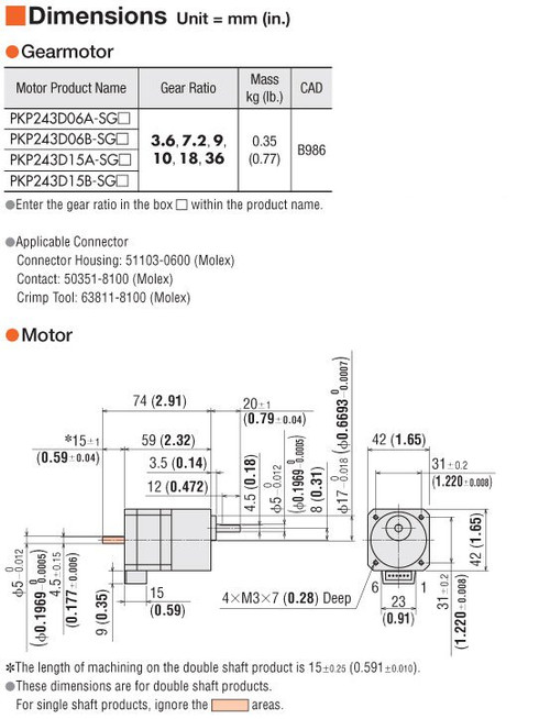 PKP243D15A-SG10 - Dimensions