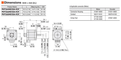 PKP266MD28A-R2FL - Dimensions