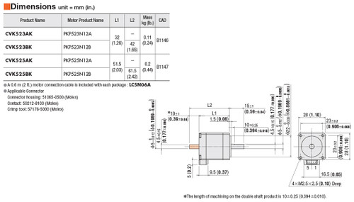 PKP523N12A / CVD512B-KSC - Dimensions