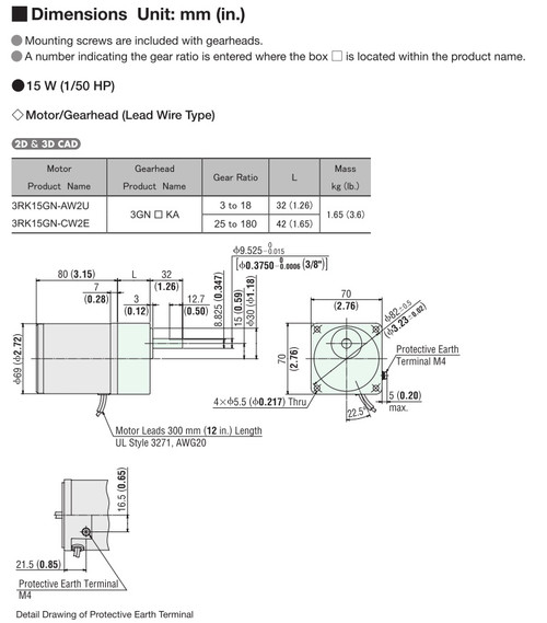 3RK15GN-AW2U / 3GN3KA - Dimensions