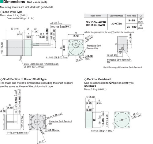 3RK15GN-CW2E / 3GN7.5SA - Dimensions