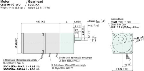 CBI540-701WU / 5GC15KA - Dimensions