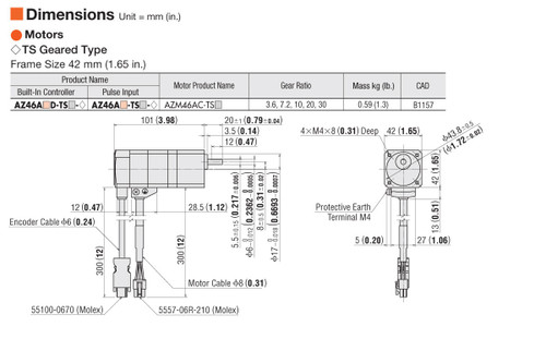 AZM46AC-TS20 - Dimensions