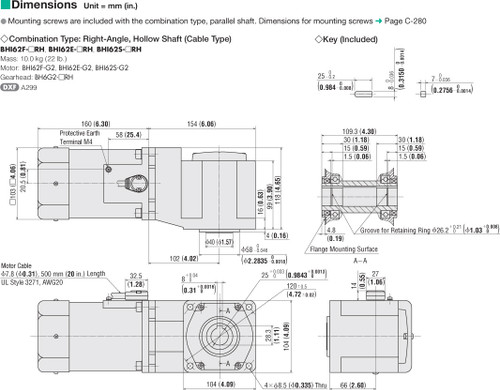 BHI62E-9RH - Dimensions