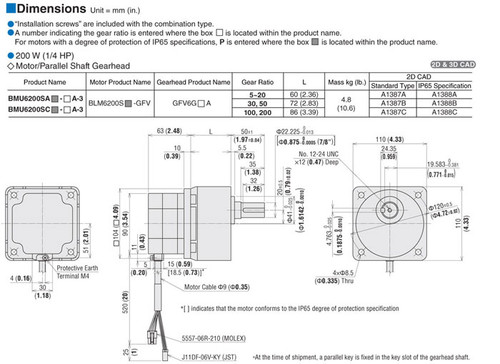 BLM6200S-20A - Dimensions