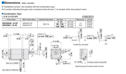 DSCI26EC-60A-3V - Dimensions