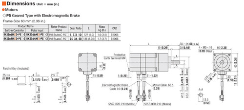 PKE564MC-PS25 - Dimensions