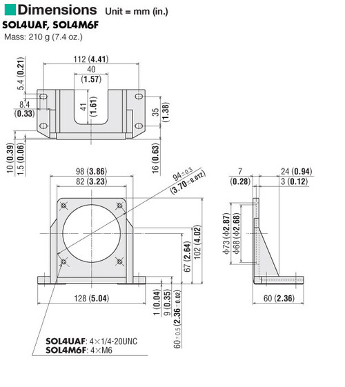 SOL4M6F - Dimensions