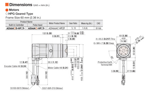 AZM66MC-HP15F - Dimensions