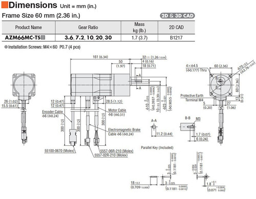 AZM66MC-TS20 - Dimensions