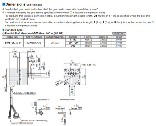 BLV510K200S-02 - Dimensions