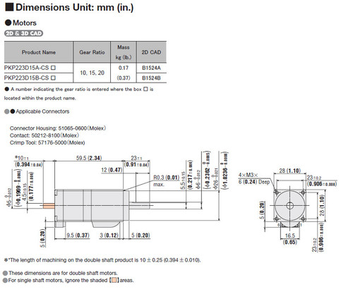 PKP223D15B-CS10 - Dimensions