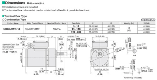 5IK40UCT2-6A - Dimensions