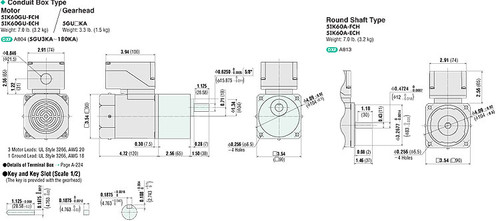 5IK60A-ECH - Dimensions