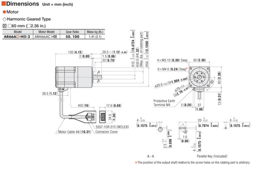 ARM66AC-H50 - Dimensions