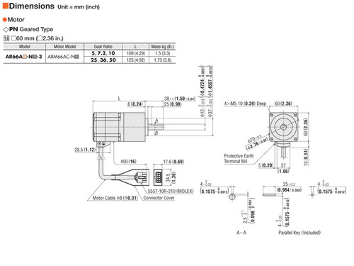 ARM66AC-N50 - Dimensions