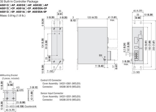 ASD16C-CP - Dimensions