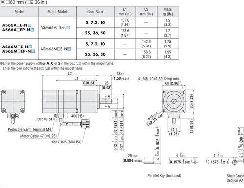 ASM66ACE-N36 - Dimensions