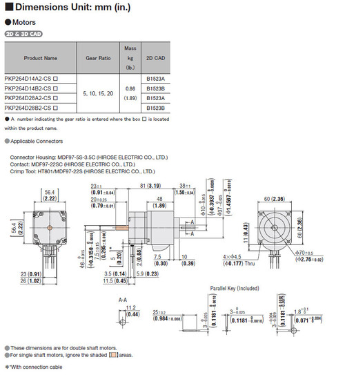 PKP264D14B2-CS20 - Dimensions