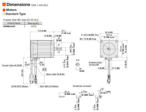 AZM911A1C - Dimensions