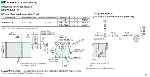 4IK25UA-120A - Dimensions