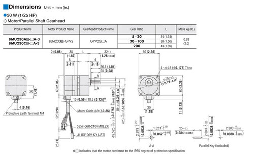 BLM230-5A2 - Dimensions