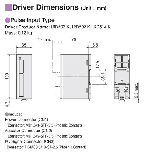 DRL20-02B1P-KB - Dimensions