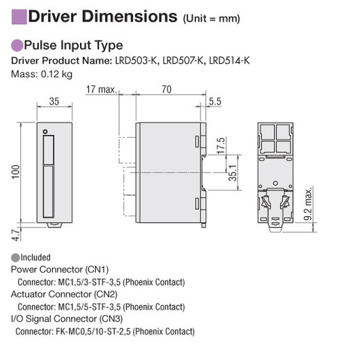 DRL42-04A2PN-KB - Dimensions