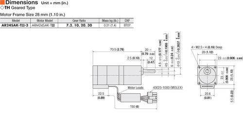 ARM24SAK-T7.2 - Dimensions