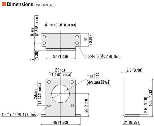 PALW1P - Dimensions