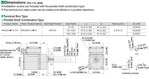 4RK25UAT2-30A - Dimensions