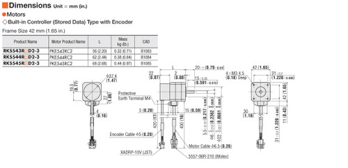 PKE545RC2 - Dimensions