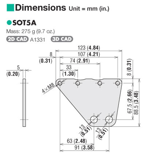 SOT5A - Dimensions