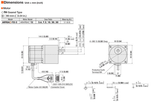 ARM98AC-T10 - Dimensions