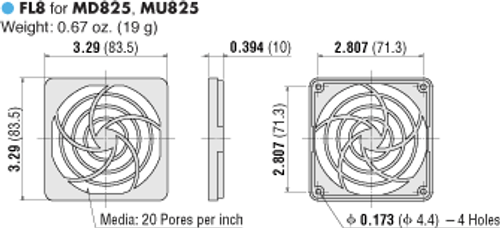 FL8 - Dimensions