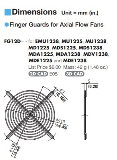 T-MD1225-12HG - Dimensions