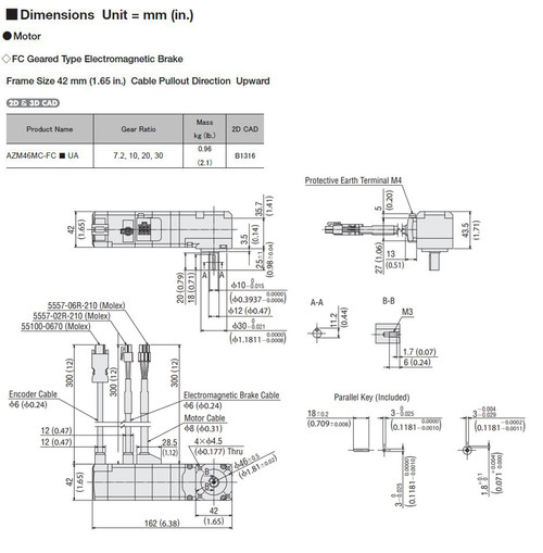 AZM46MC-FC7.2UA - Dimensions