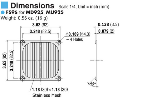 FS9S - Dimensions