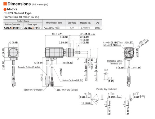 AZM46AC-HP5 - Dimensions