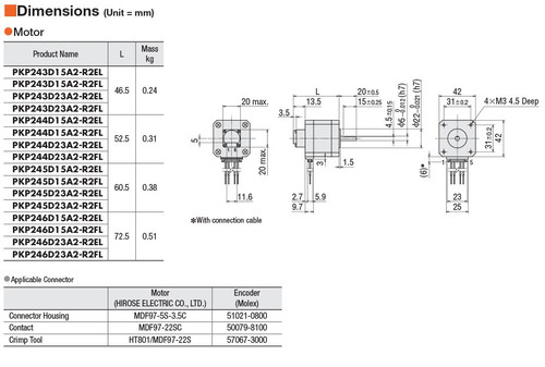 PKP244D15A2-R2EL - Dimensions